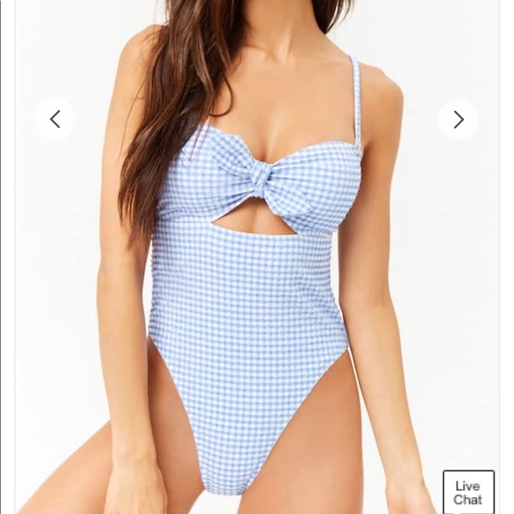 Forever 21 Other - NWT! Blue Gingham One Piece Swimsuit Forever 21 Other - NWT! Blue Gingham One Piece Swimsuit